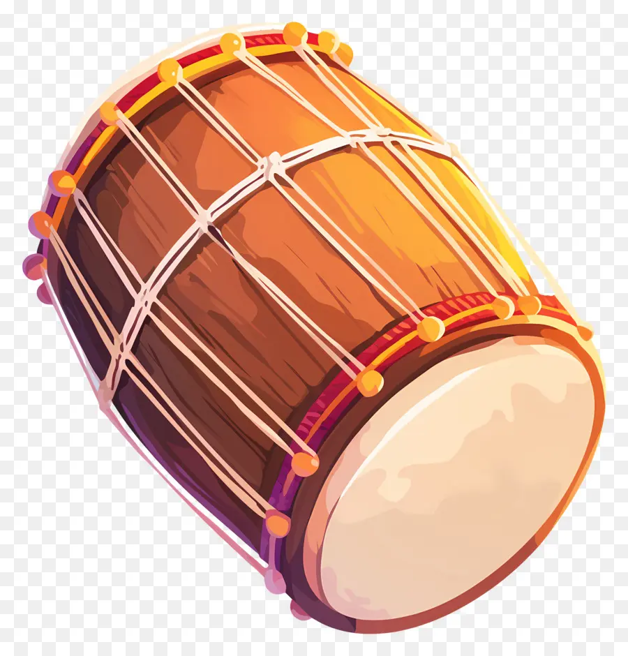 Dhol Lohri，Tambour Marron PNG