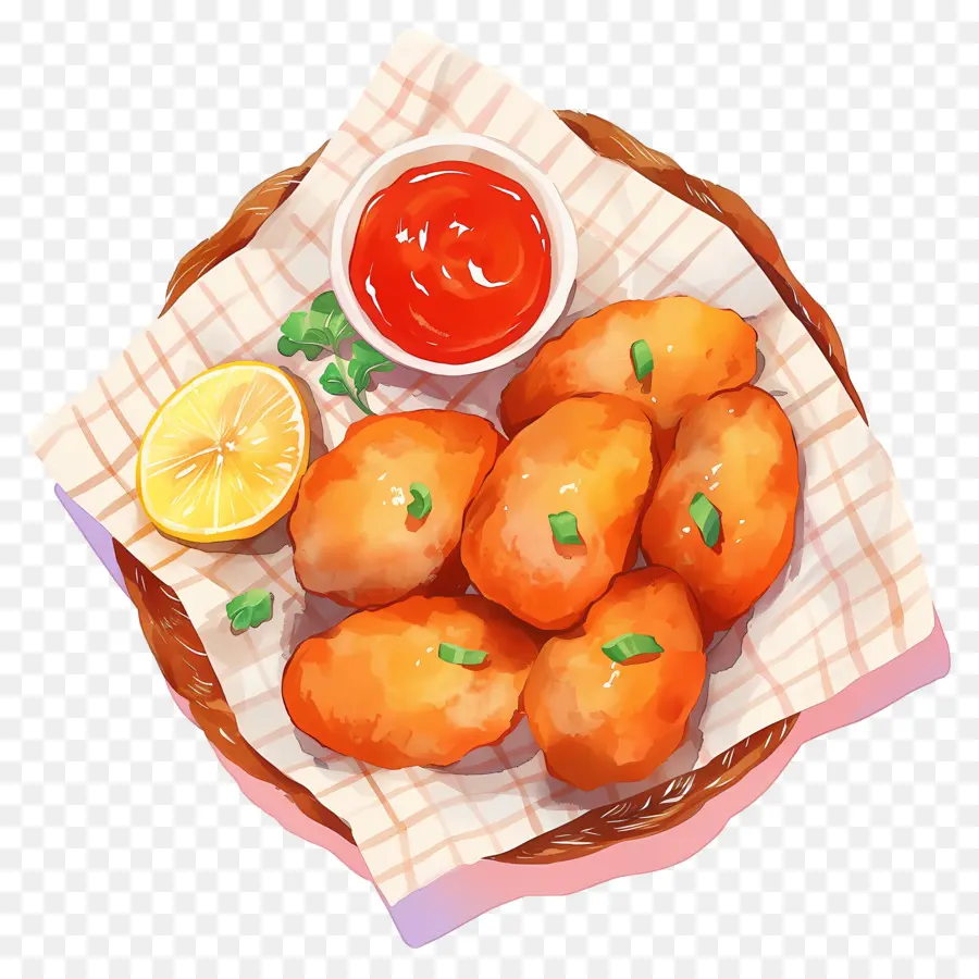 Nuggets De Poulet Frits，Nuggets Frits PNG