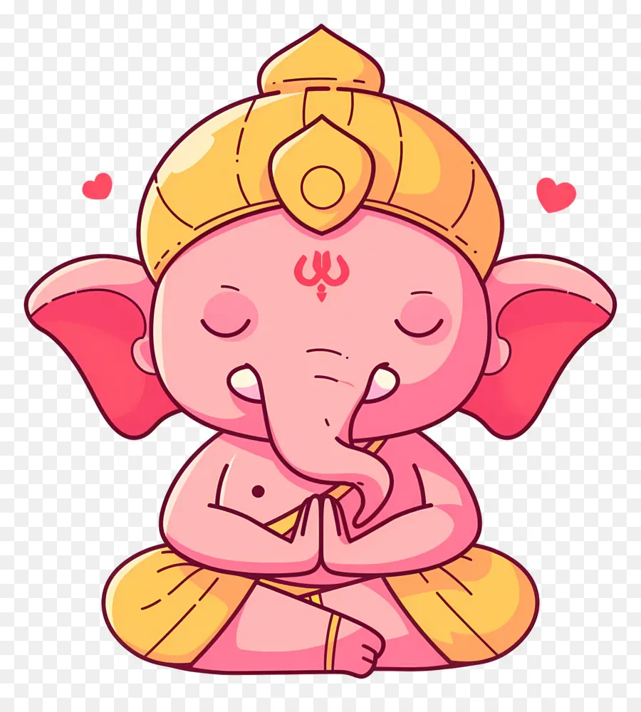 Seigneur Ganesha，Éléphant Rose PNG