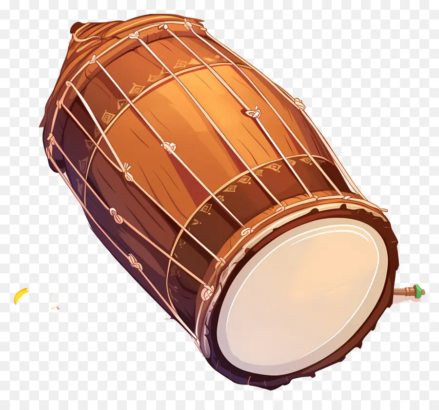 Dhol Lohri，Tambour Marron PNG