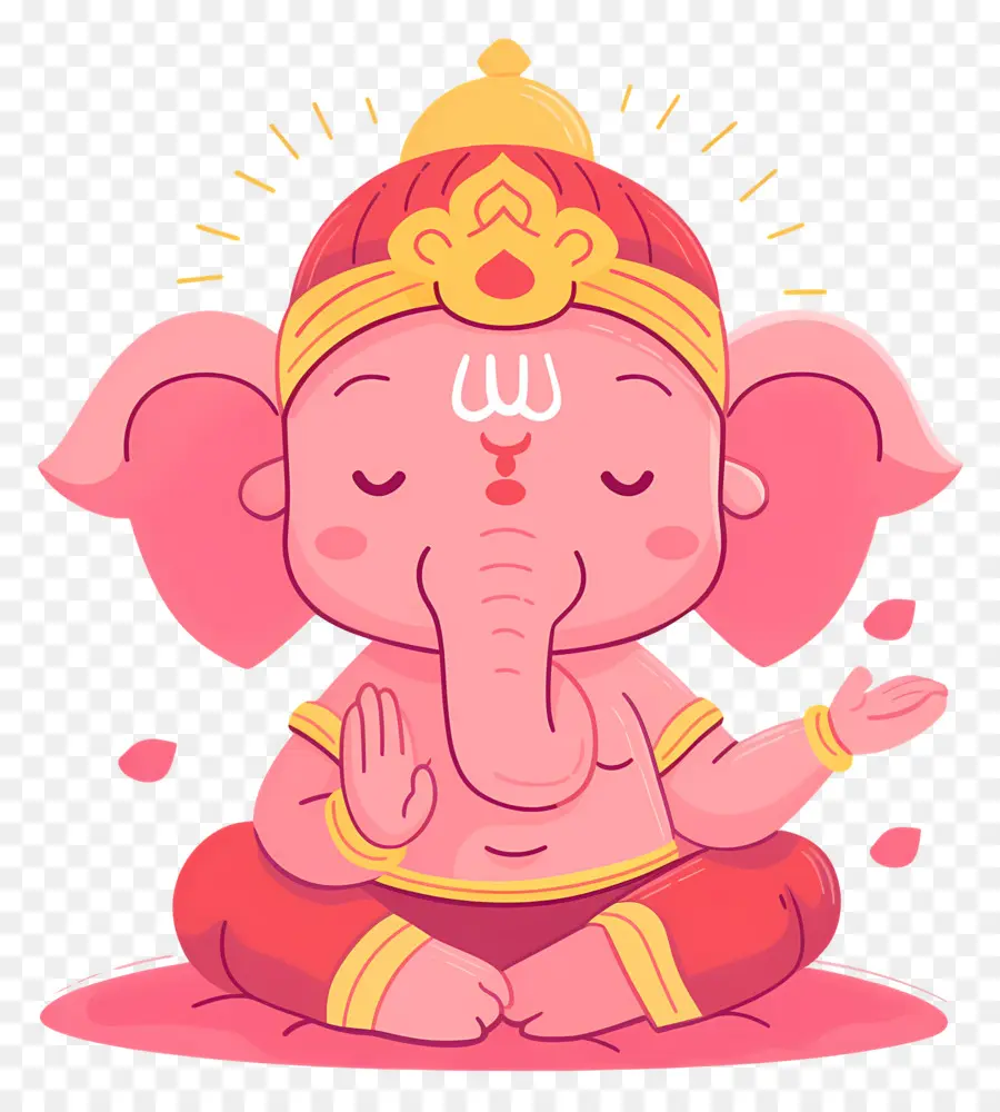 Seigneur Ganesha，Éléphant Rose PNG