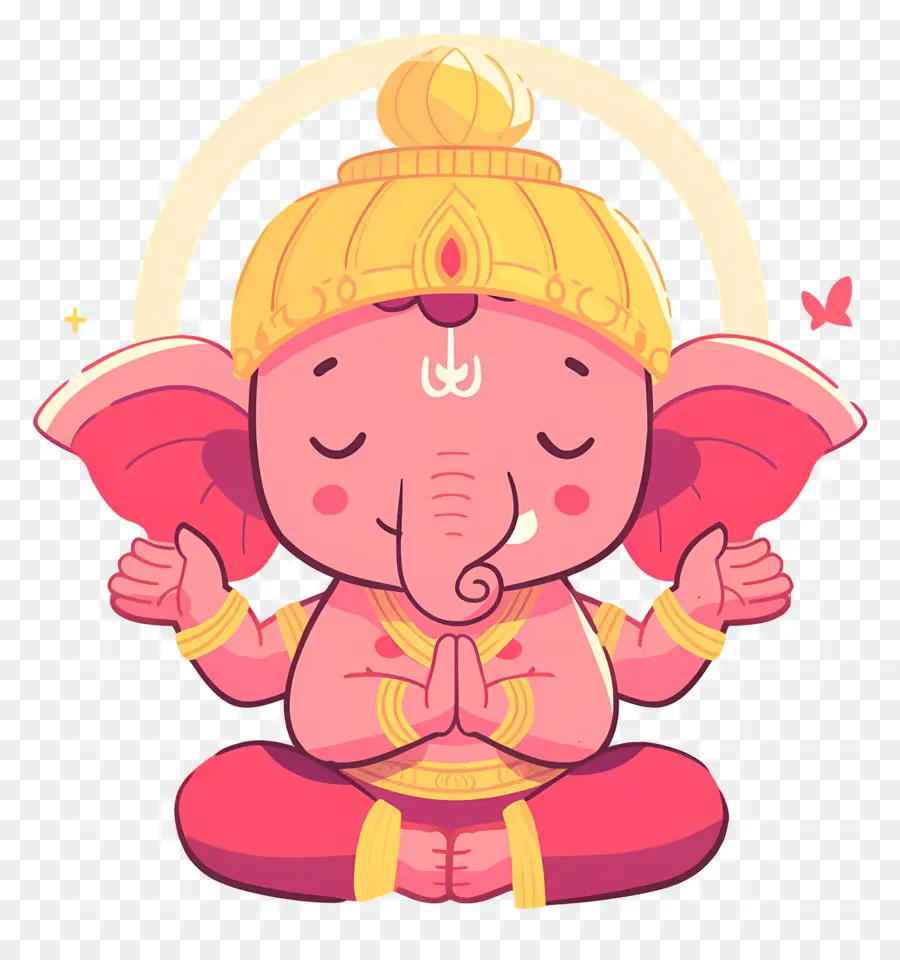 Seigneur Ganesha，Éléphant Rose PNG