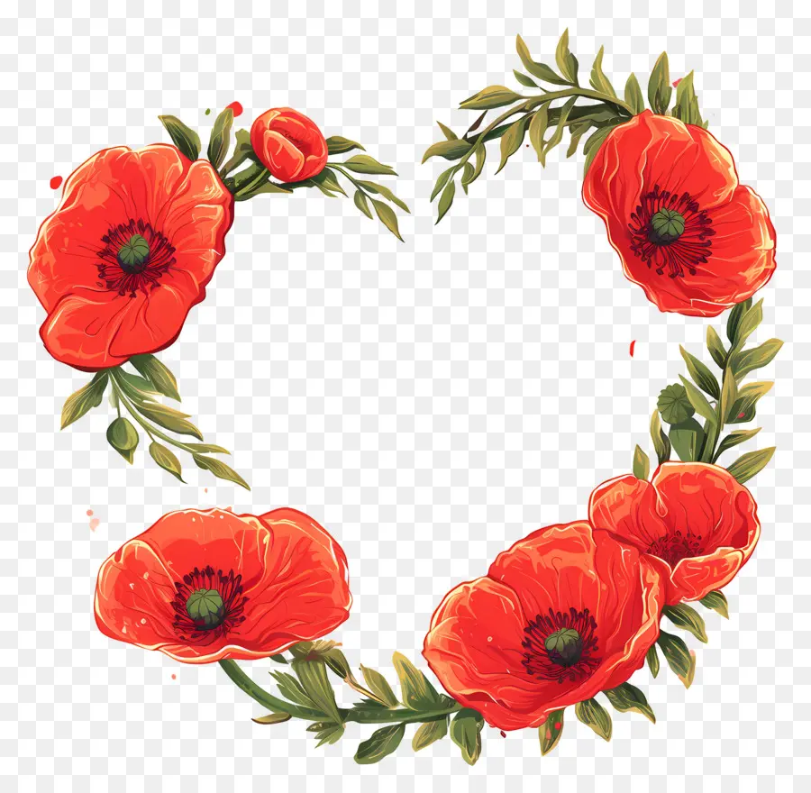 Journée Anzac，Couronne De Coquelicots Rouges PNG