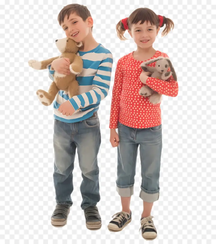 Topsy Et Tim，Garçon Et Fille Avec Des Jouets PNG