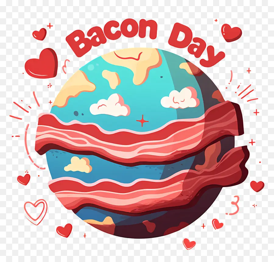 Journée Nationale Du Bacon，Journée Du Bacon Avec La Terre PNG