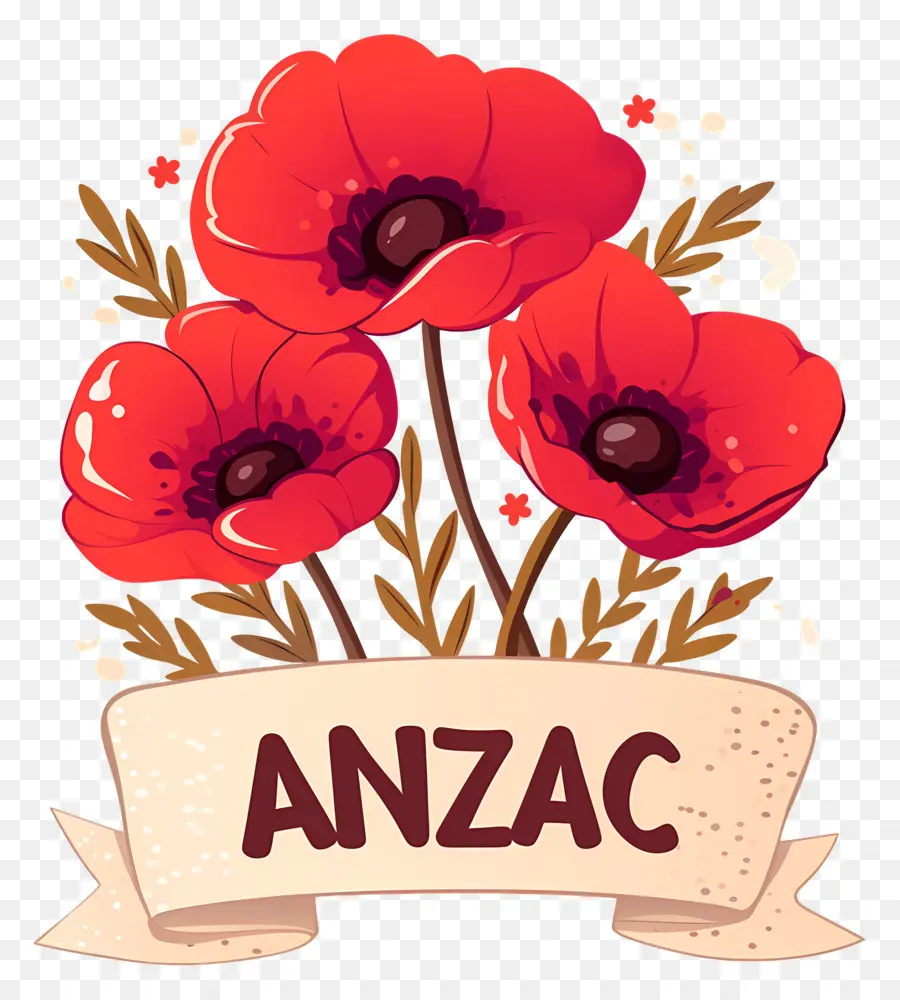 Journée Anzac，Arrangement De Coquelicots Anzac PNG