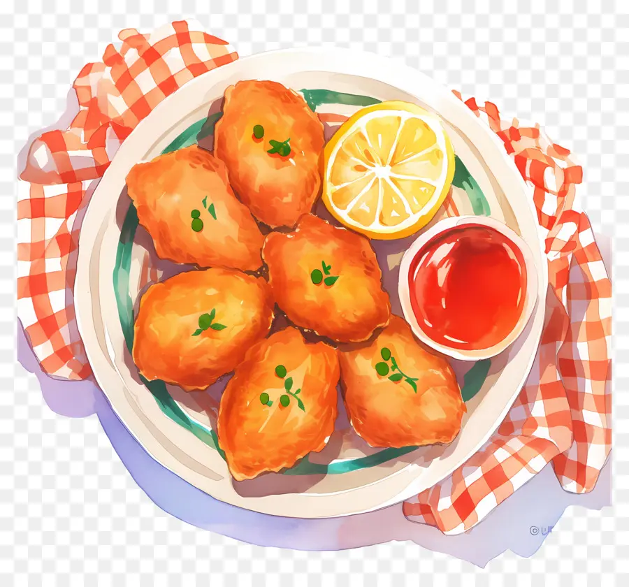 Nuggets De Poulet Frits，Nuggets Frits PNG