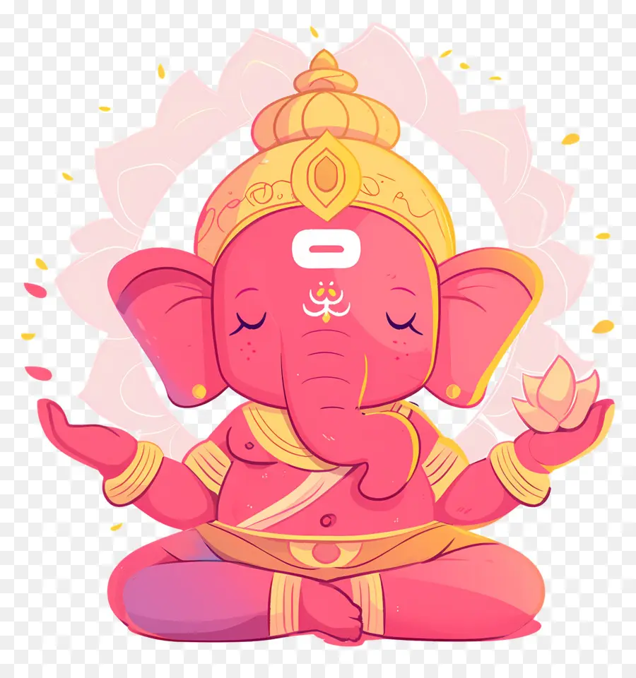 Seigneur Ganesha，Éléphant Rose PNG