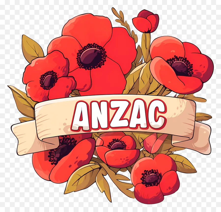 Journée Anzac，Arrangement De Coquelicots Anzac PNG