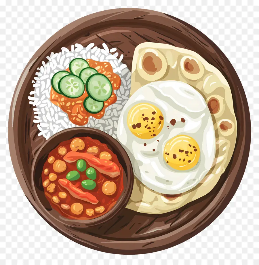 Nasi Lemak，Riz Et Oeuf PNG