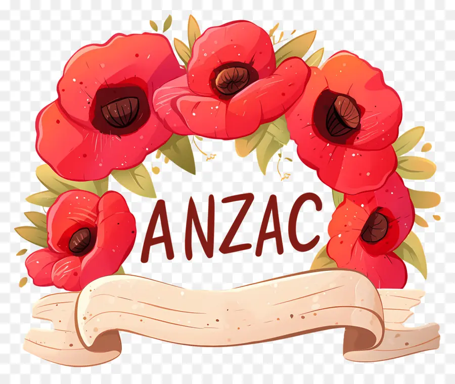 Journée Anzac，Bannière De Coquelicot Anzac PNG