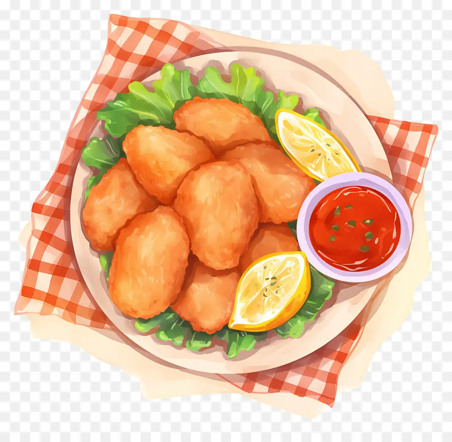 Nuggets De Poulet Frits，Nuggets Frits PNG