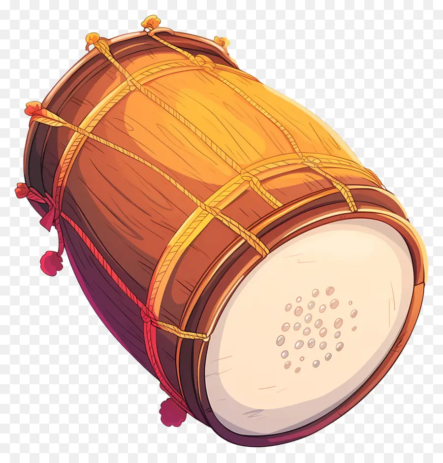 Dhol Lohri，Tambour Marron PNG