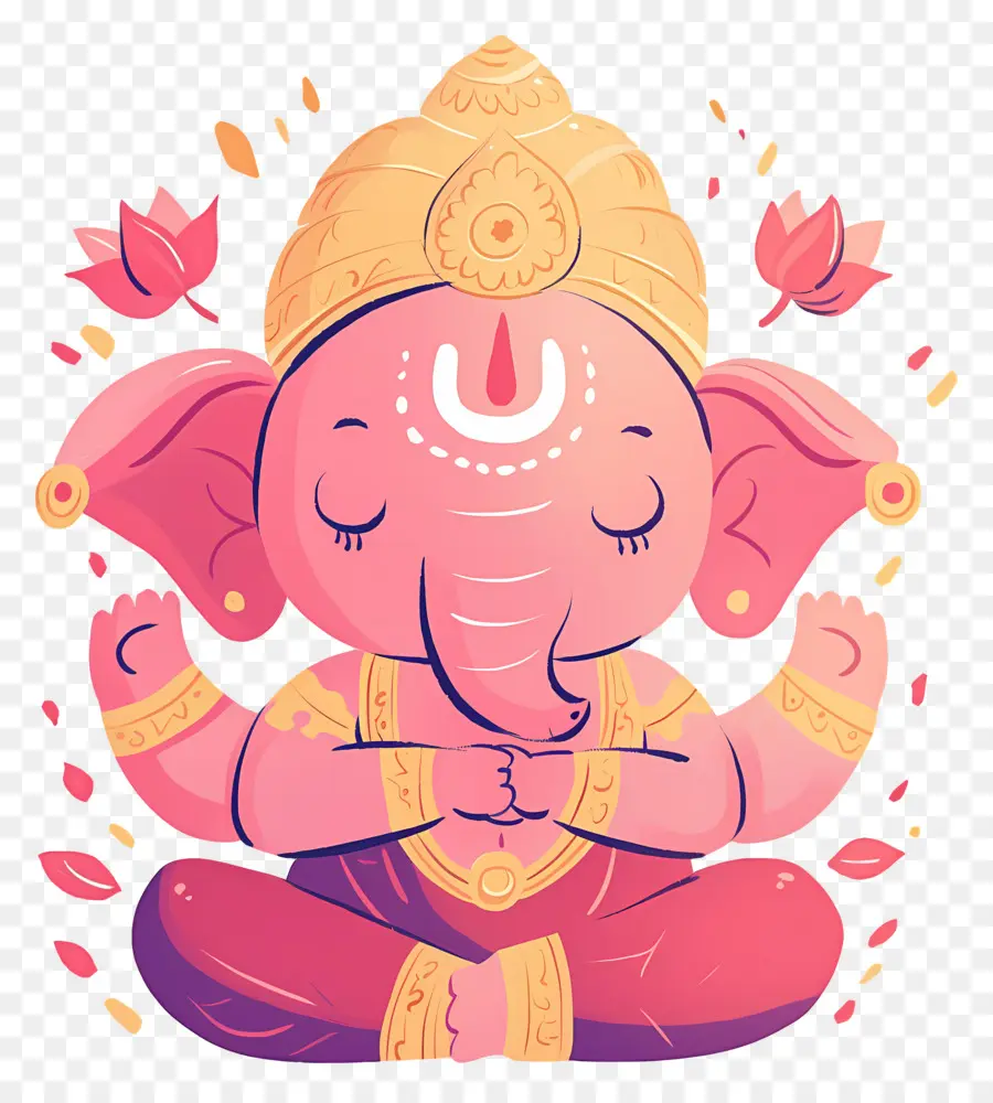 Seigneur Ganesha，Éléphant Rose PNG