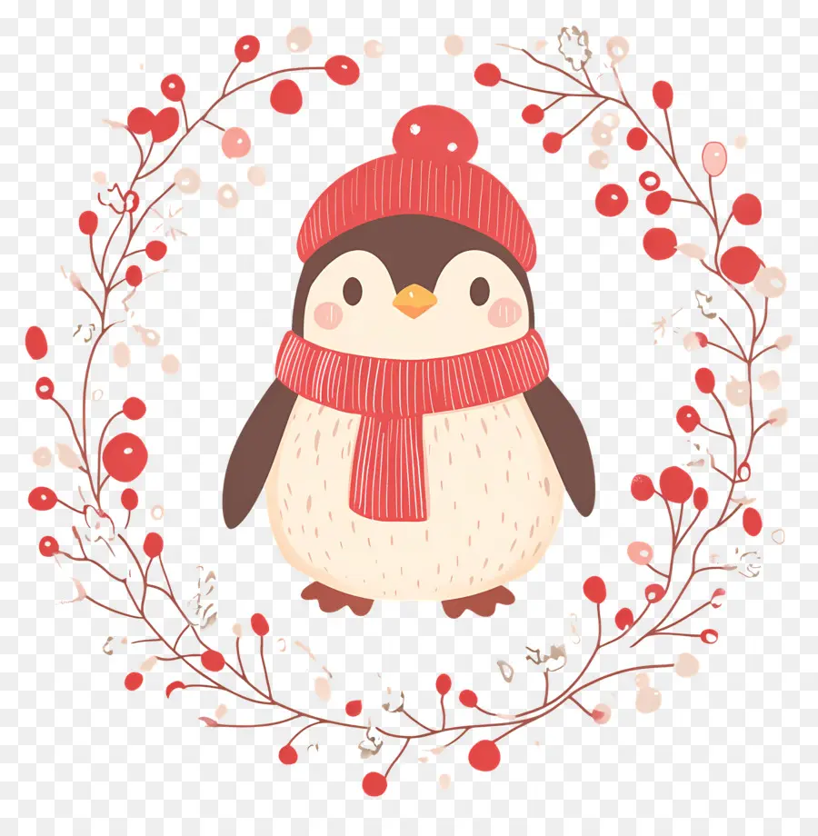 Pingouin De Noël，Pingouin En Vêtements D'hiver PNG