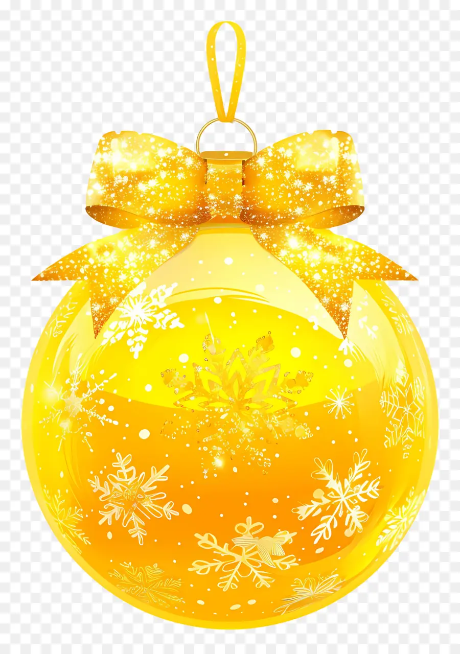 Boule D'or De Noël，Ornement Boule D'or PNG