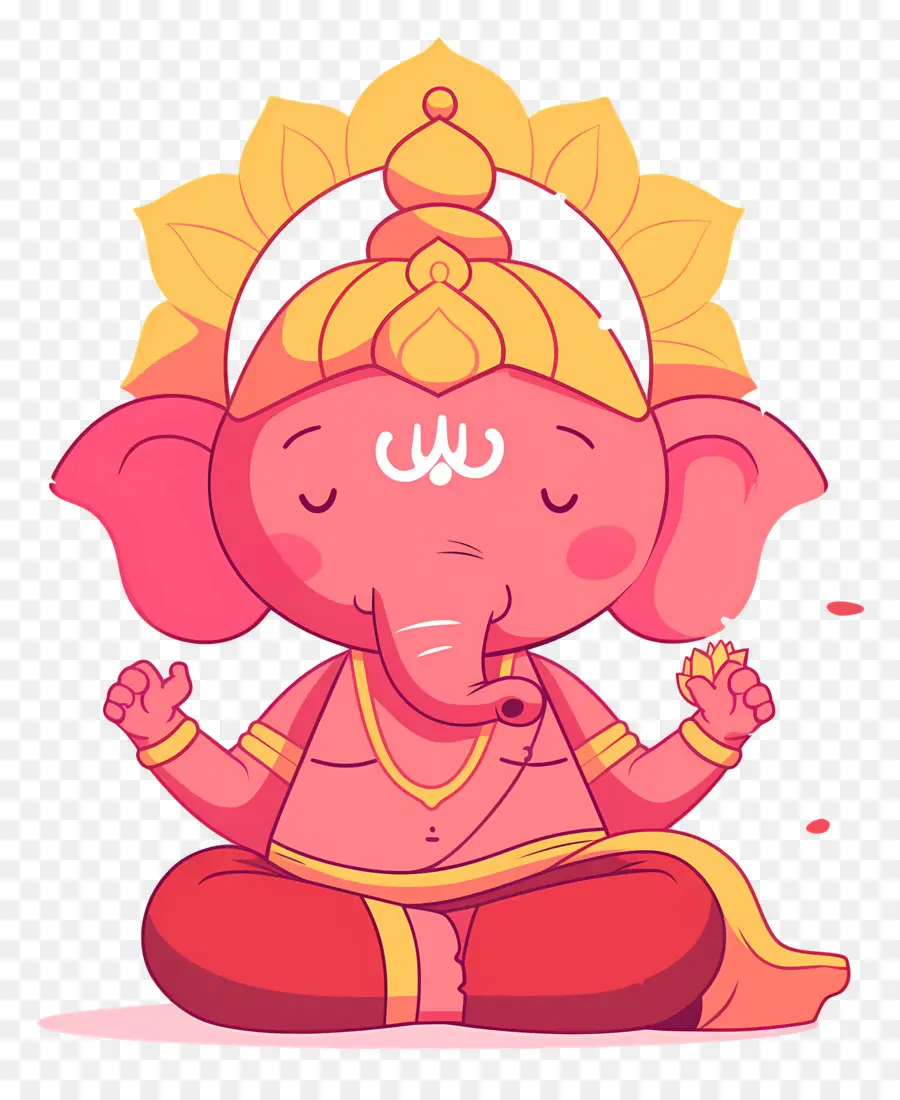 Seigneur Ganesha，Éléphant Rose PNG