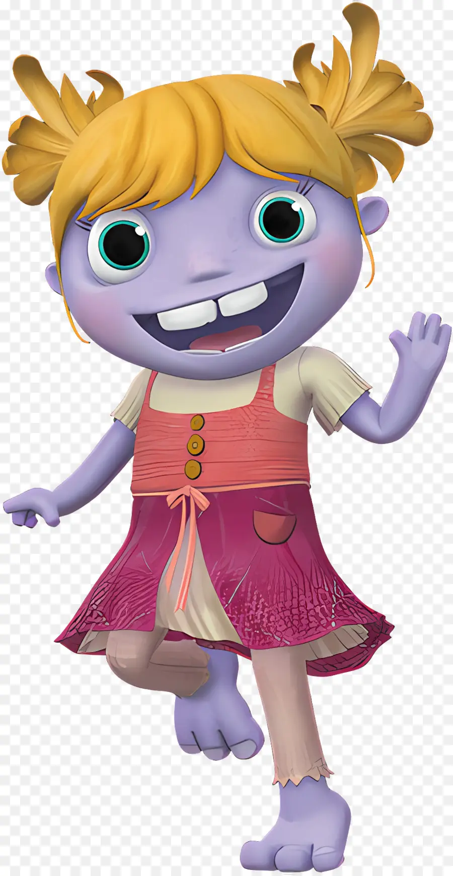 Wallykazam，Fille Violette PNG