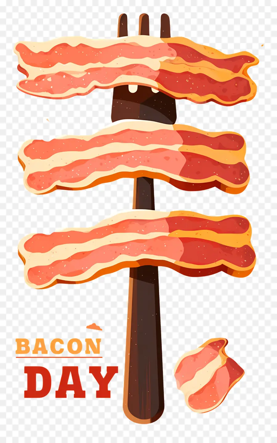 Journée Nationale Du Bacon，Fourchette De Jour Au Bacon PNG