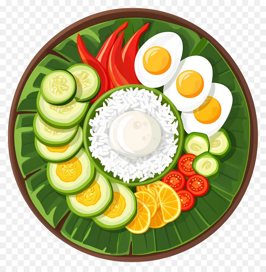 Nasi Lemak，Riz Et Oeuf PNG