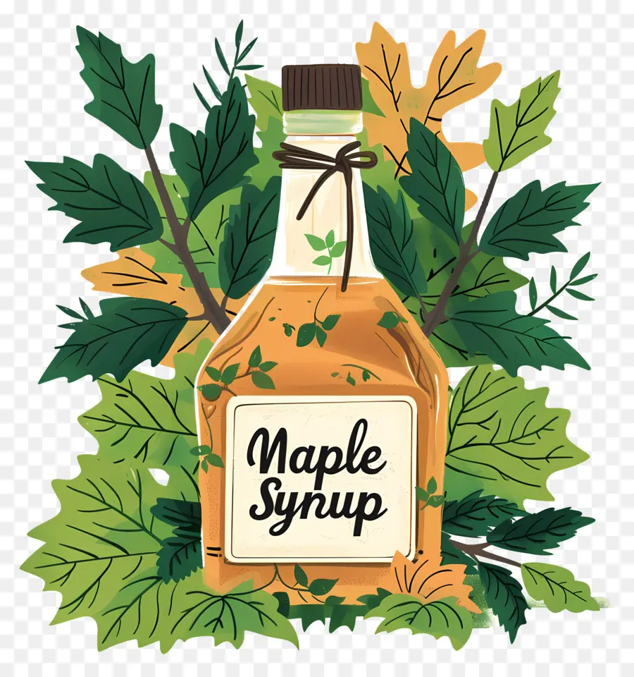 Journée Nationale Du Sirop D'érable，Sirop D'érable Avec Feuilles PNG