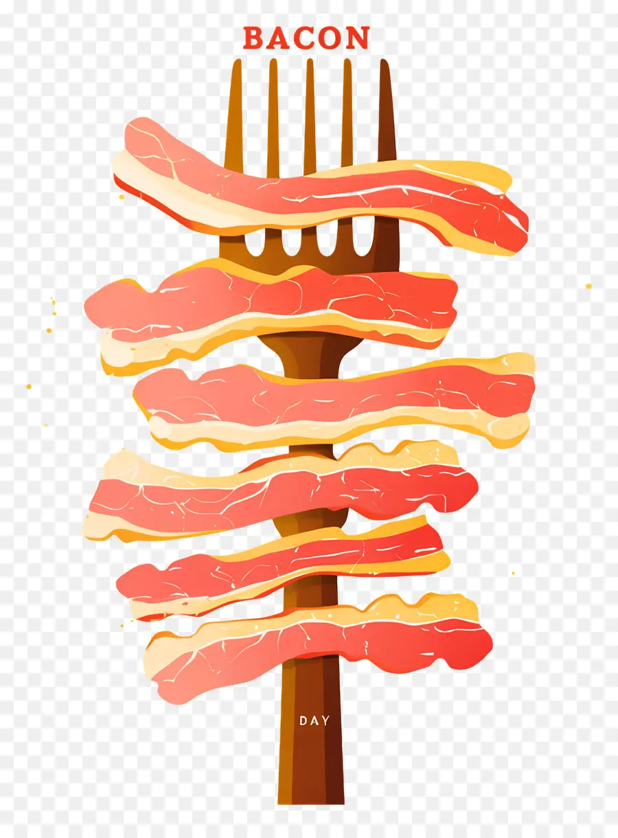 Journée Nationale Du Bacon，Bacon à La Fourchette PNG