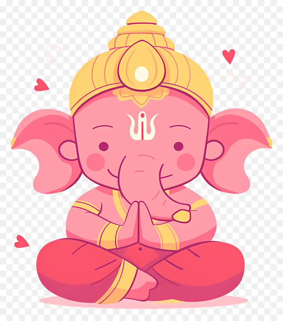 Seigneur Ganesha，Éléphant Rose PNG