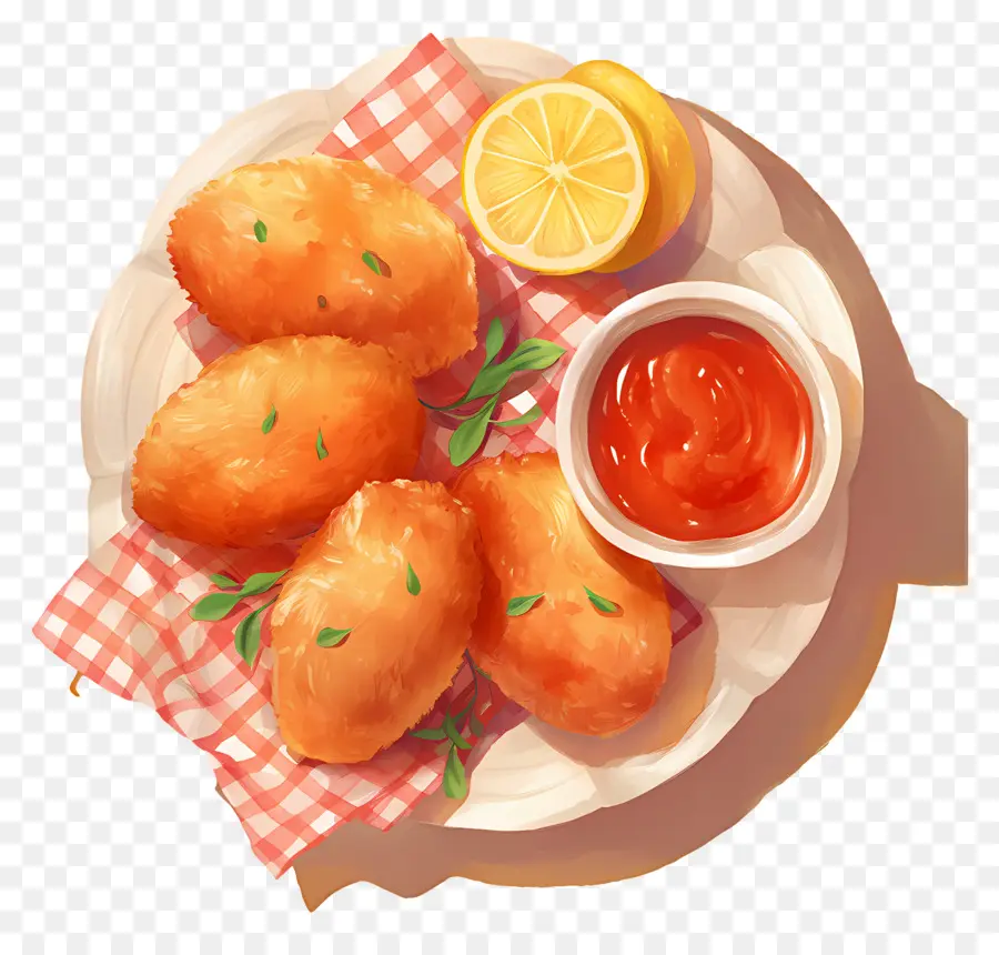 Nuggets De Poulet Frits，Nuggets Frits PNG