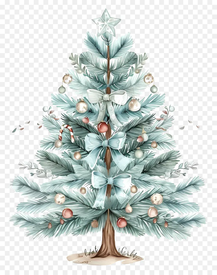 Arbre De Noël Aquarelle，Arbre De Noël PNG