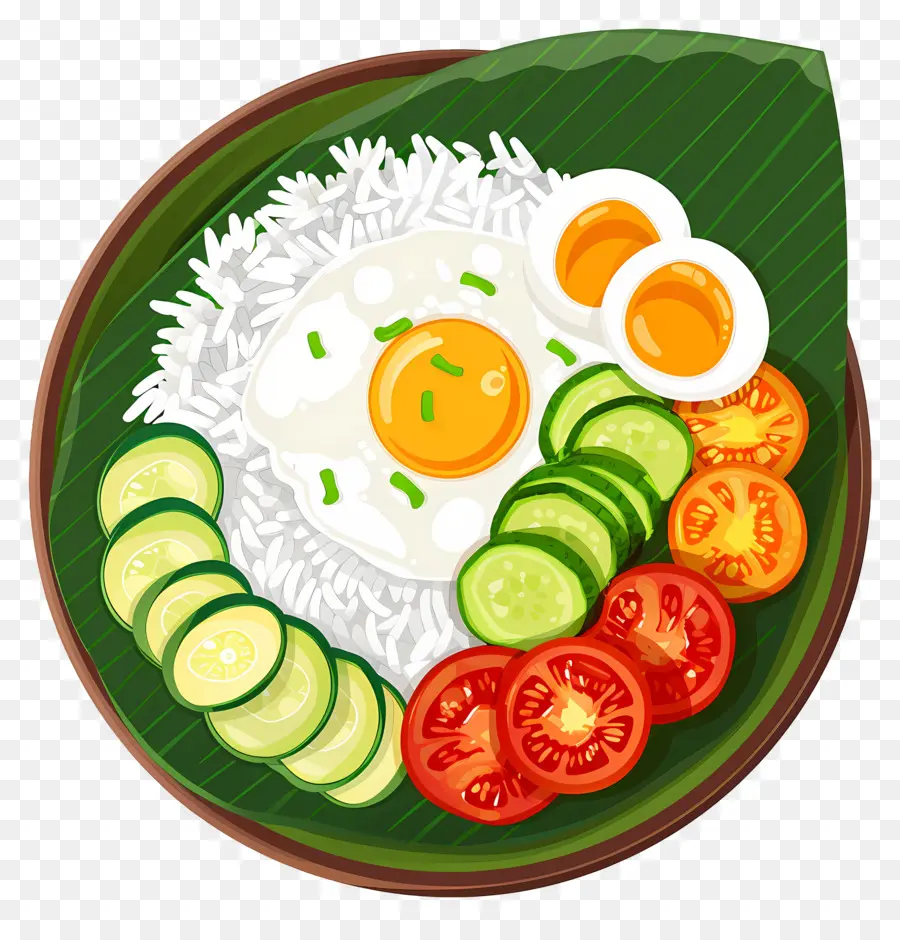 Nasi Lemak，Riz Et Oeuf PNG