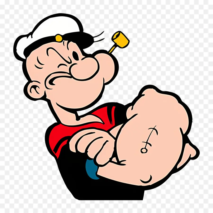 Popeye，Dessin Animé De Marin Avec Les Bras Croisés PNG