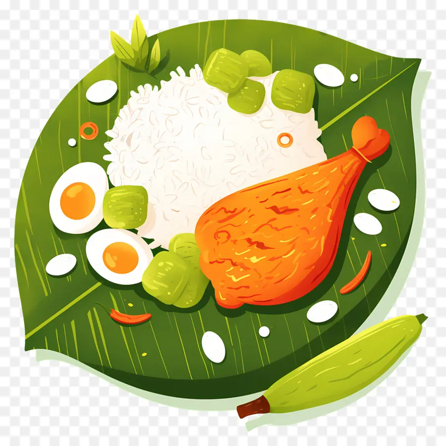 Nasi Lemak，Riz Et Oeuf PNG