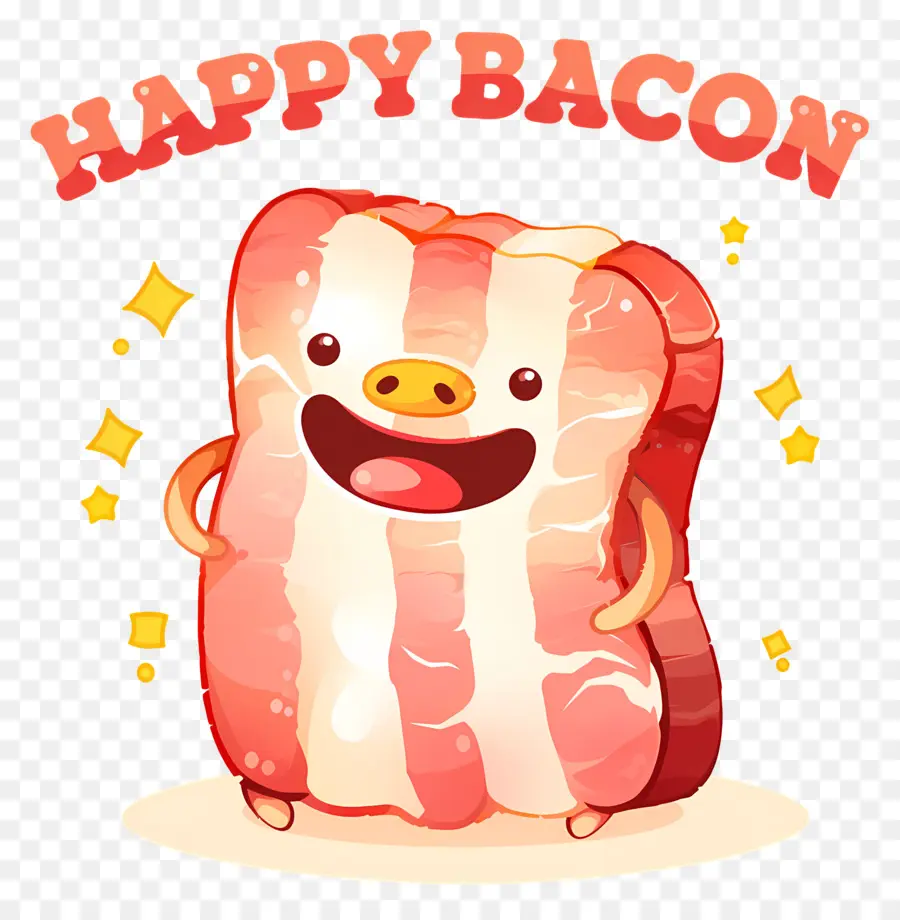 Journée Nationale Du Bacon，Bande Dessinée Heureuse De Bacon PNG