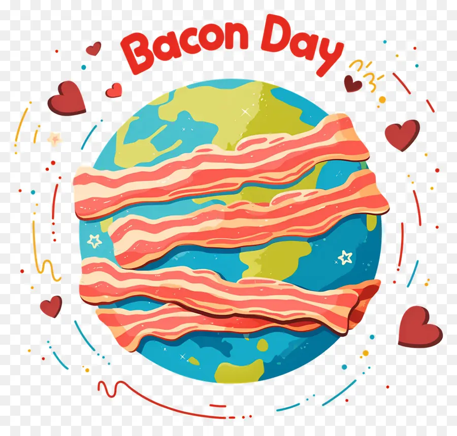 Journée Nationale Du Bacon，Journée Du Bacon Avec La Terre PNG