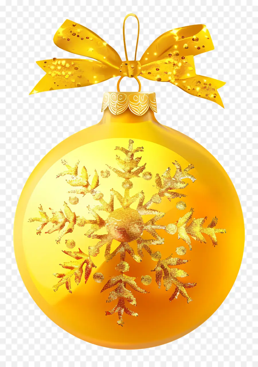 Boule D'or De Noël，Ornement Boule D'or PNG