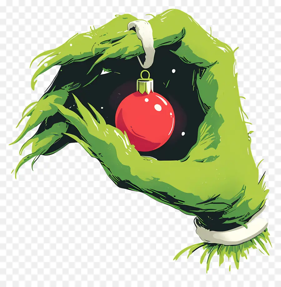 Grincheux，Main Verte PNG