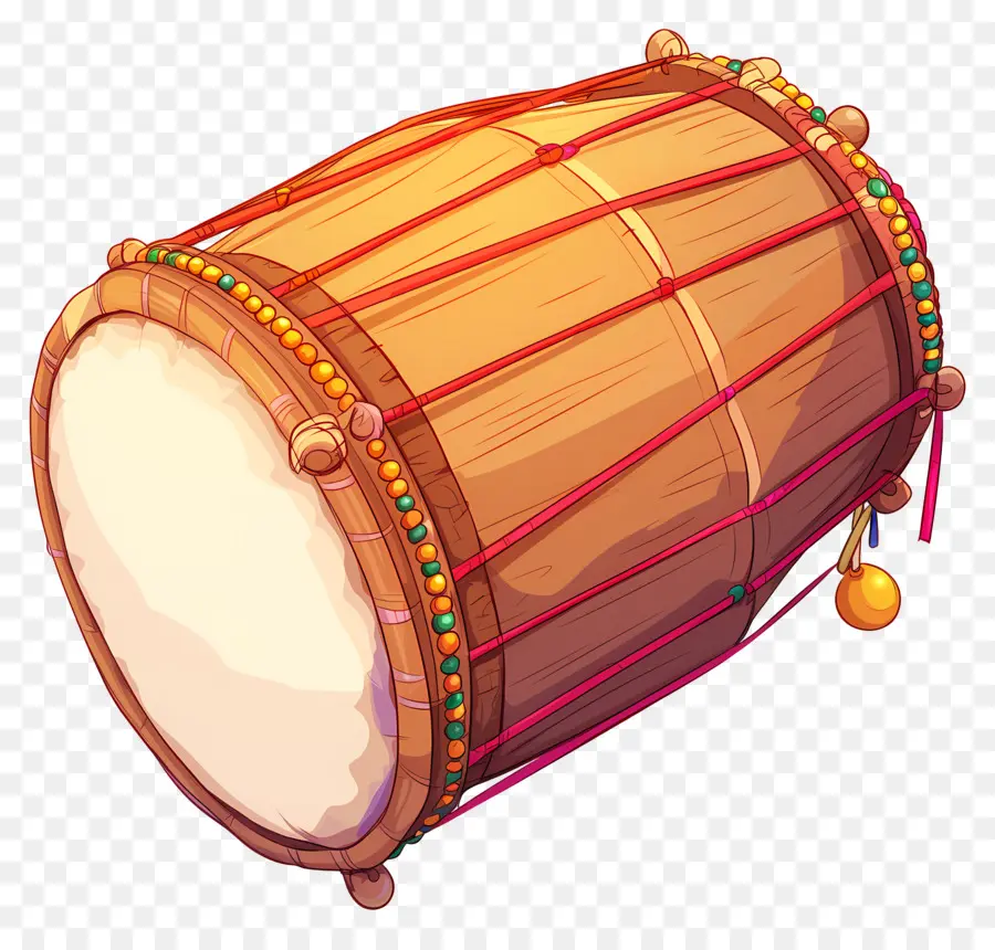 Dhol Lohri，Tambour Marron PNG