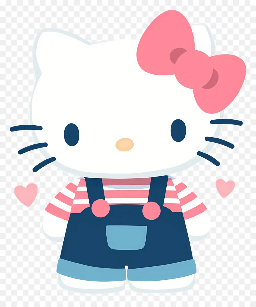 Bonjour Kitty Mignon，Personnage Mignon Avec Arc PNG