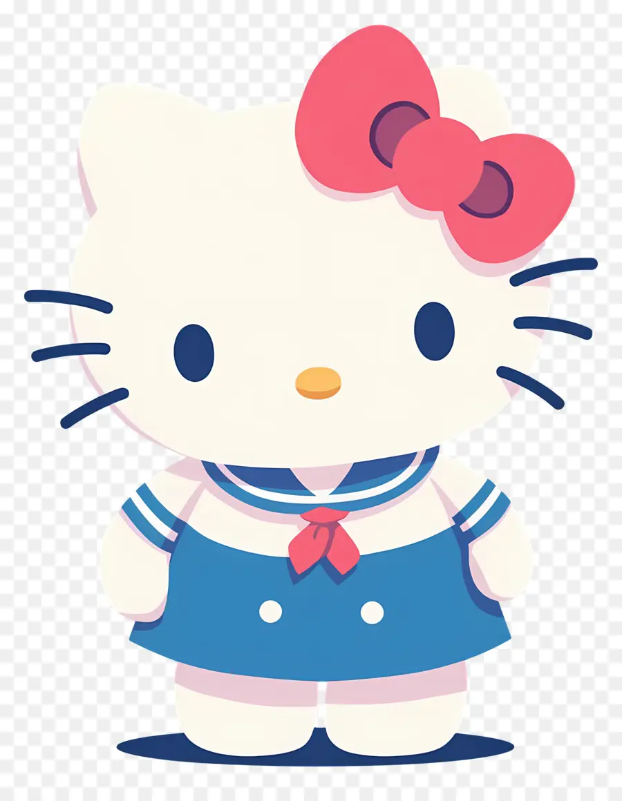 Mignon Bonjour Kitty，Personnage Mignon Avec Arc PNG