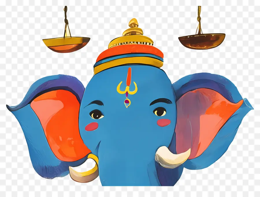 Ganesh Chaturthi，Éléphant Bleu PNG