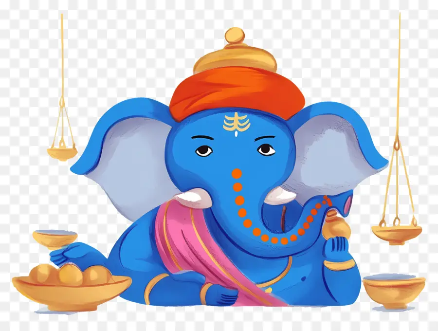 Ganesh Chaturthi，Éléphant Bleu PNG