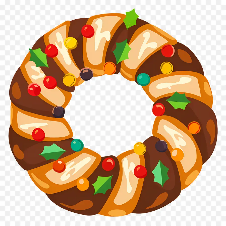 Pain De Noël Espagnol，Couronne De Pain Au Chocolat PNG