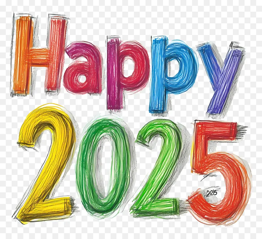 Bonne Année 2025，Coloré PNG