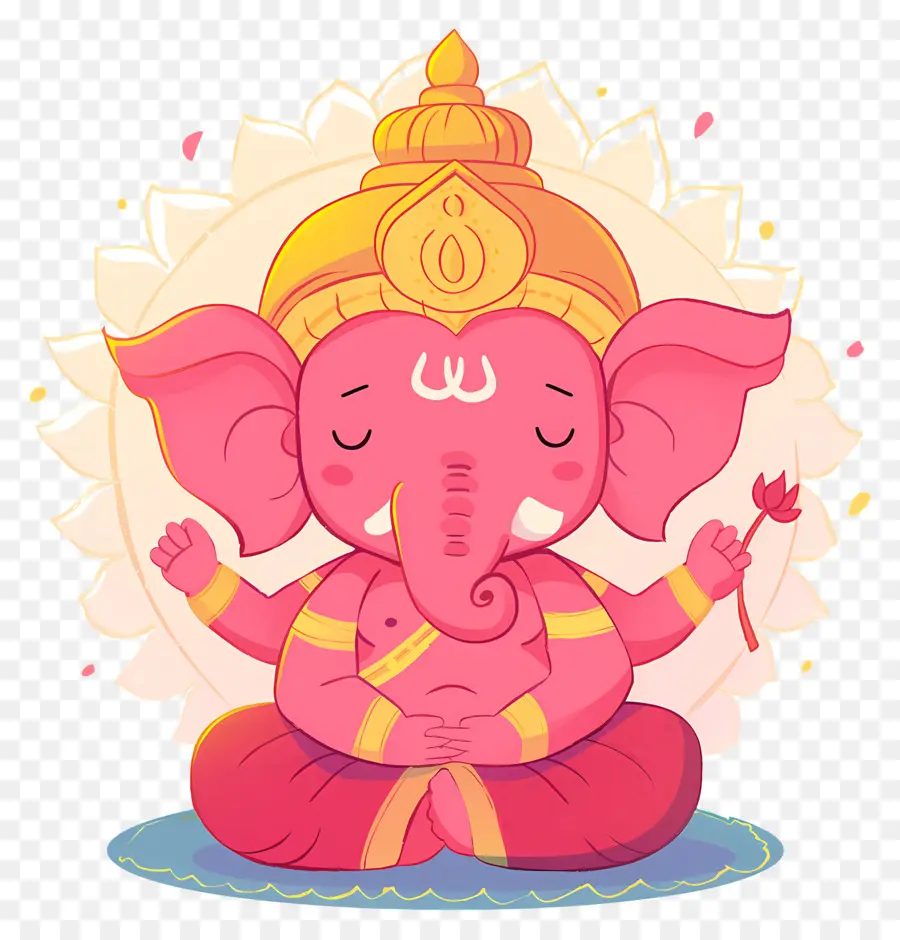 Seigneur Ganesha，Éléphant Rose PNG