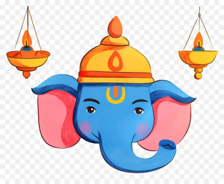 Ganesh Chaturthi，Éléphant Bleu PNG