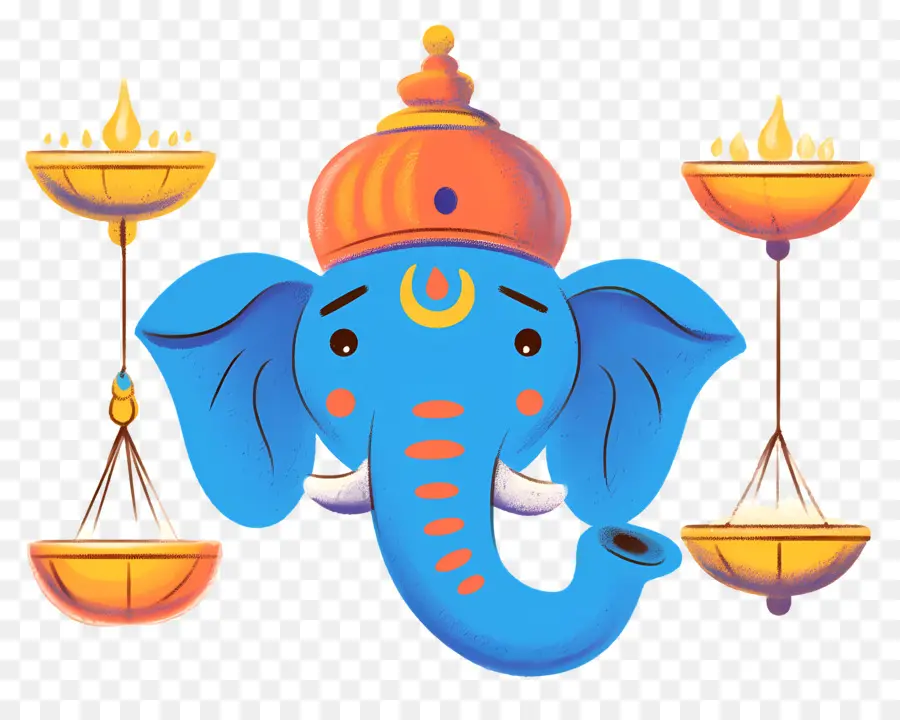 Ganesh Chaturthi，Éléphant Bleu PNG