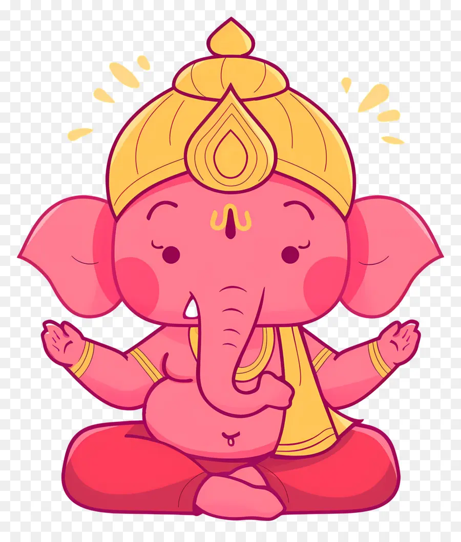 Seigneur Ganesha，Éléphant Rose PNG