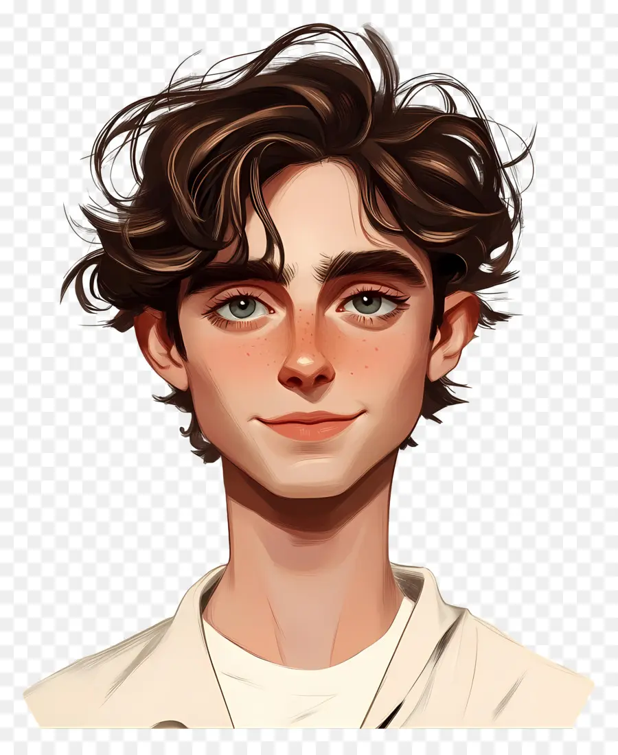 Timothée Chalamet，Jeune Homme Illustré PNG