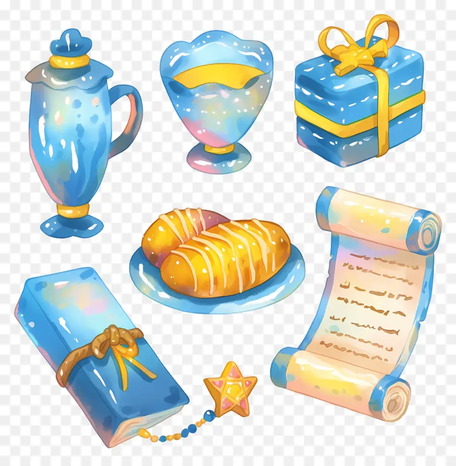 Décoration De Hanoukka，Coffret Cadeau Coloré PNG