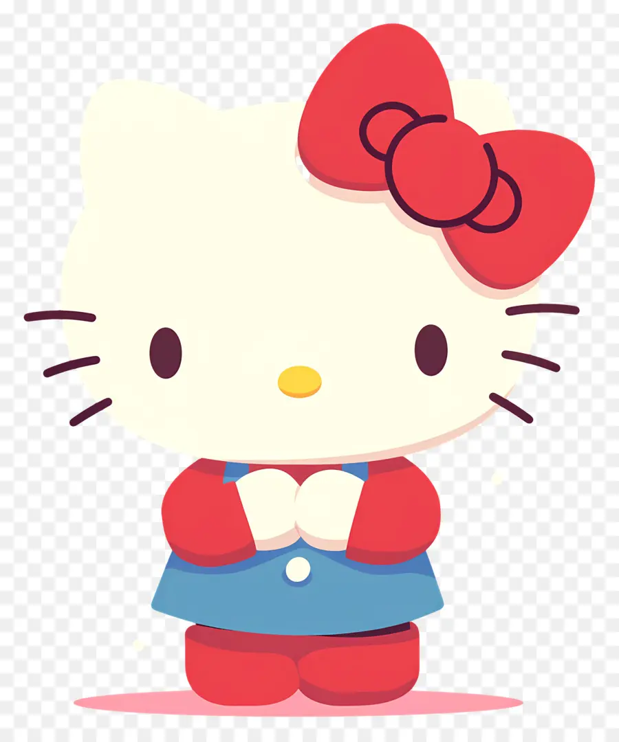 Bonjour Kitty Mignon，Personnage Mignon Avec Arc PNG